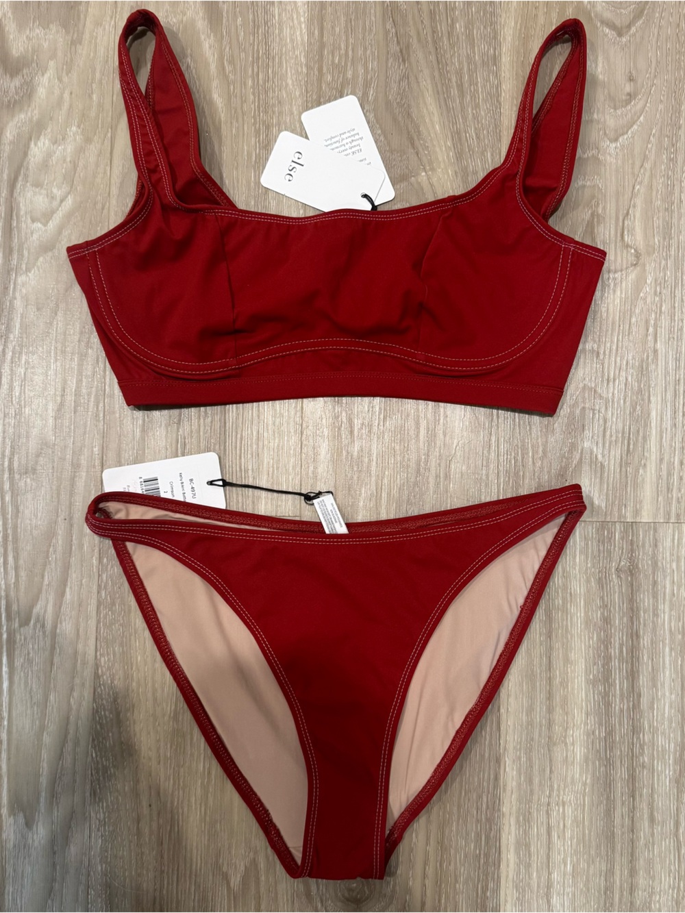 ELSE Two-Piece Kelly Bikini Set Crimson